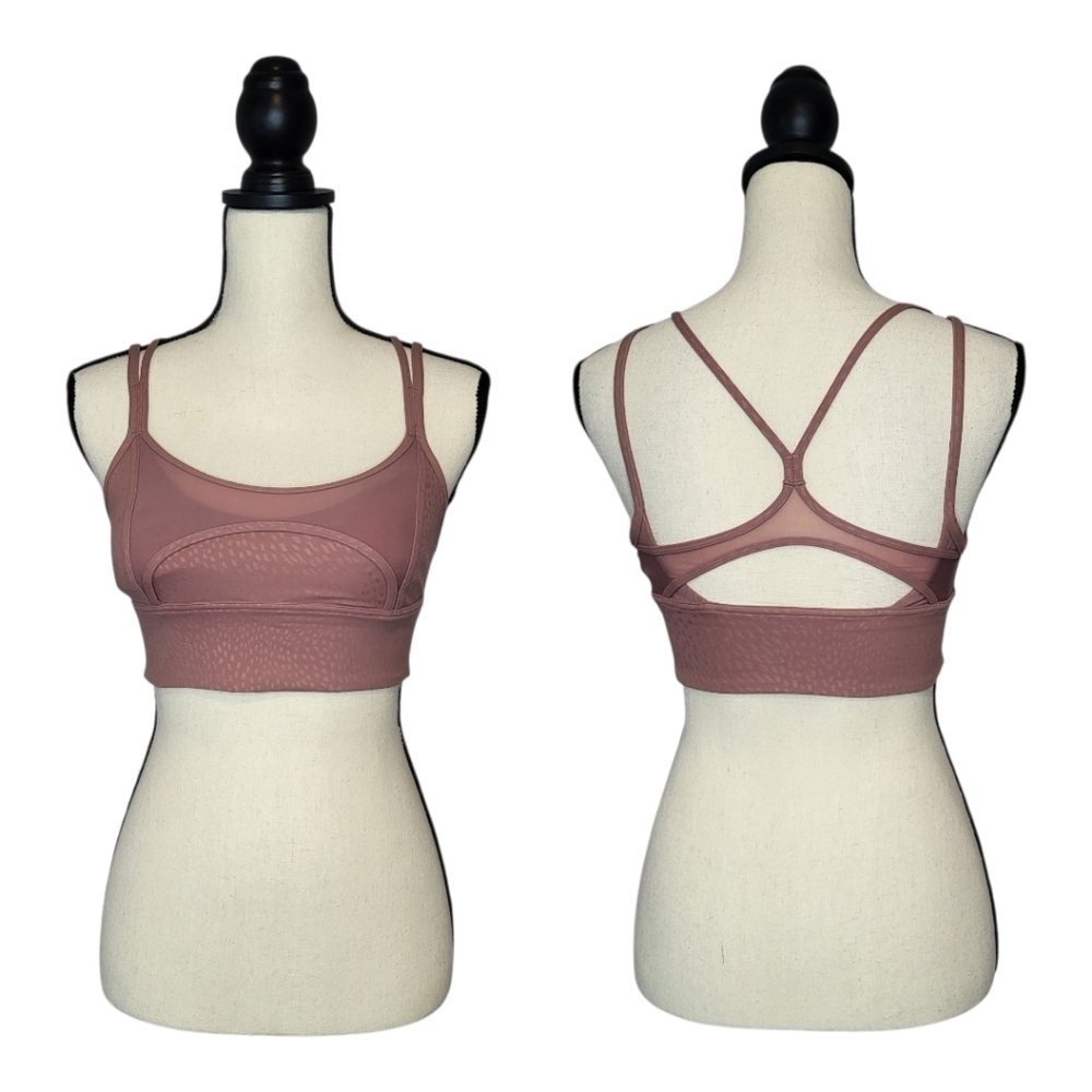 Lululemon Sports Bra Nulu And Mesh Yoga Bra Spiced Chai Strappy Back Size 6